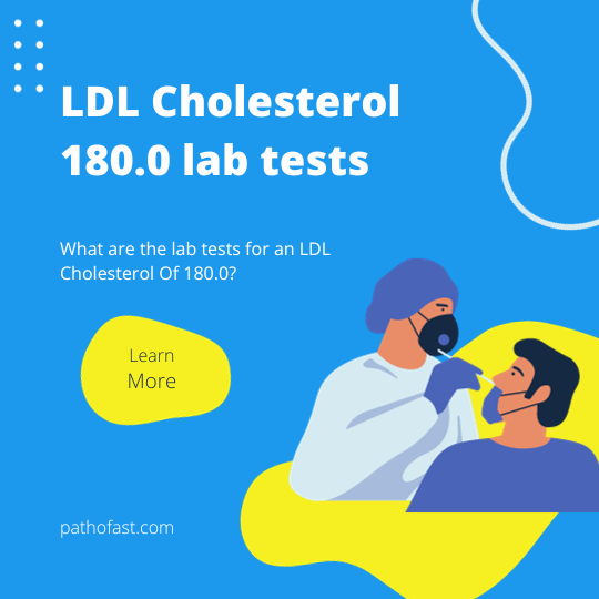 Which Lab Tests are done for LDL Cholesterol of 180.0